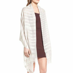 Echo Silver Stripe Silk Blend Wrap